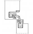Петля скрытая универсальная TECTUS TE 240 3D N до 60 кг SIMONSWERK (RAL9005/SW107) матовый черный