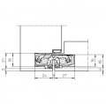 Петля скрытая универсальная TECTUS TE 240 3D N до 60 кг SIMONSWERK (SW047) латунь матовая