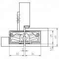 Петля скрытая универсальная TECTUS TE 303 3D до 60 кг SIMONSWERK Bronze-Metallic (бронза металлик)