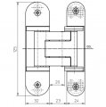 Петля скрытая универсальная TECTUS TE 311 3D FVZ40 до 60 кг SIMONSWERK (RAL9005) черный