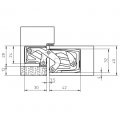 Петля скрытая универсальная TECTUS TE 311 3D FVZ40 до 60 кг SIMONSWERK (RAL9005) черный