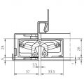 Петля скрытая универсальная TECTUS TE 340 3D до 80 кг SIMONSWERK (F1) хром матовый