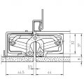 Петля скрытая универсальная TECTUS TE 540 3D A8 до 100 кг SIMONSWERK (F1) хром матовый
