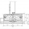 Петля скрытая универсальная TECTUS TE 540 3D A8 до 100 кг SIMONSWERK (RAL9005) черный