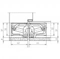 Петля скрытая универсальная TECTUS TE 540 3D A8 до 100 кг SIMONSWERK (RAL9005) черный
