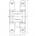 Петля скрытая универсальная TECTUS TE 540 3D A8 до 100 кг SIMONSWERK (RAL9005) черный