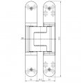 Петля скрытая универсальная TECTUS TE 540 3D до 120 кг SIMONSWERK (F1) хром матовый
