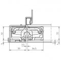 Петля скрытая универсальная TECTUS TE 540 3D до 120 кг SIMONSWERK (F1) хром матовый