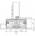 Петля скрытая универсальная TECTUS TE 540 3D до 120 кг SIMONSWERK (F1) хром матовый