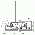 Петля скрытая универсальная TECTUS TE 540 3D Energy до 120 кг SIMONSWERK (F1) хром матовый