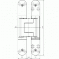 Петля скрытая универсальная TECTUS TE 540 3D Energy до 120 кг SIMONSWERK (F1) хром матовый
