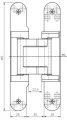 Петля скрытая универсальная TECTUS TE 541 3D FVZ до 100 кг SIMONSWERK (F1) матовый хром
