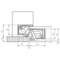 Петля скрытая универсальная TECTUS TE 541 3D FVZ до 100 кг SIMONSWERK (F1) матовый хром