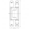 Петля скрытая универсальная TECTUS TE 640 3D до 200 кг SIMONSWERK (F1) хром матовый