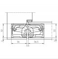 Петля скрытая универсальная TECTUS TE 640 3D до 200 кг SIMONSWERK (F1) хром матовый