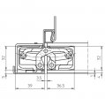 Петля скрытая универсальная TECTUS TE 640 3D до 200 кг SIMONSWERK (F1) хром матовый