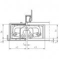 Петля скрытая универсальная TECTUS TE 645 3D до 300 кг SIMONSWERK (F1) хром матовый