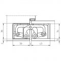 Петля скрытая универсальная TECTUS TE 645 3D до 300 кг SIMONSWERK (F1) хром матовый