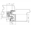 Петля скрытая универсальная TECTUS TE 680 3D до 160 кг SIMONSWERK (F1) хром матовый