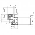 Петля скрытая универсальная TECTUS TE 680 3D до 160 кг SIMONSWERK (F1) хром матовый