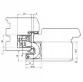 Петля скрытая универсальная TECTUS TE 680 3D до 160 кг SIMONSWERK (F1) хром матовый
