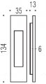Ручка для раздвижной двери COLOMBO ID411-CM матовый хром (1шт.)