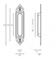 Ручка для раздвижной двери Venezia U122 DECOR полированная латунь (1шт.)