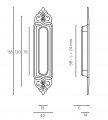 Ручка для раздвижной двери Venezia U122 темная бронза (1шт.)