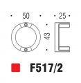 Ручка кнопка модерн COLOMBO DESIGN F517/2-CM матовый хром