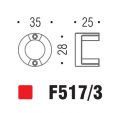 Ручка кнопка модерн COLOMBO DESIGN F517/3-CM матовый хром
