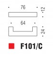 Ручка скоба модерн COLOMBO DESIGN F101C-CM матовый хром 64 мм