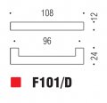Ручка скоба модерн COLOMBO DESIGN F101D-CM матовый хром 96 мм