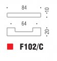 Ручка скоба модерн COLOMBO DESIGN F102C-CR полированный хром 64 мм