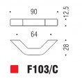 Ручка скоба модерн COLOMBO DESIGN F103C-CR полированный хром 64 мм