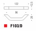 Ручка скоба модерн COLOMBO DESIGN F103D-CR полированный хром 96 мм