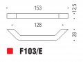 Ручка скоба модерн COLOMBO DESIGN F103E-CM матовый хром 128 мм
