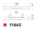 Ручка скоба модерн COLOMBO DESIGN F104C-CR полированный хром 64 мм