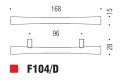 Ручка скоба модерн COLOMBO DESIGN F104D-NM матовый черный 96 мм