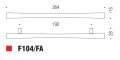 Ручка скоба модерн COLOMBO DESIGN F104FA-CR полированный хром 192 мм