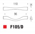Ручка скоба модерн COLOMBO DESIGN F105D-NM матовый черный 96 мм