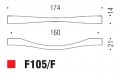 Ручка скоба модерн COLOMBO DESIGN F105F-NM матовый черный 160 мм