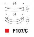 Ручка скоба модерн COLOMBO DESIGN F107C-NM матовый черный 64 мм