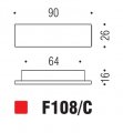 Ручка скоба модерн COLOMBO DESIGN F108C-CM матовый хром 64 мм