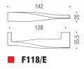 Ручка скоба модерн COLOMBO DESIGN F118E-CM матовый хром 128 мм