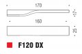 Ручка скоба модерн COLOMBO DESIGN F120DXF-CR полированный хром 160 мм