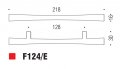 Ручка скоба модерн COLOMBO DESIGN F124E-CM матовый хром 128 мм