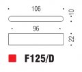Ручка скоба модерн COLOMBO DESIGN F125D-CR полированный хром 96 мм