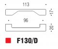 Ручка скоба модерн COLOMBO DESIGN F130D-CR полированный хром 96 мм