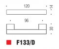 Ручка скоба модерн COLOMBO DESIGN F133D-CM матовый хром 96 мм