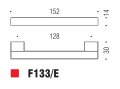 Ручка скоба модерн COLOMBO DESIGN F133E-CR полированный хром 128 мм